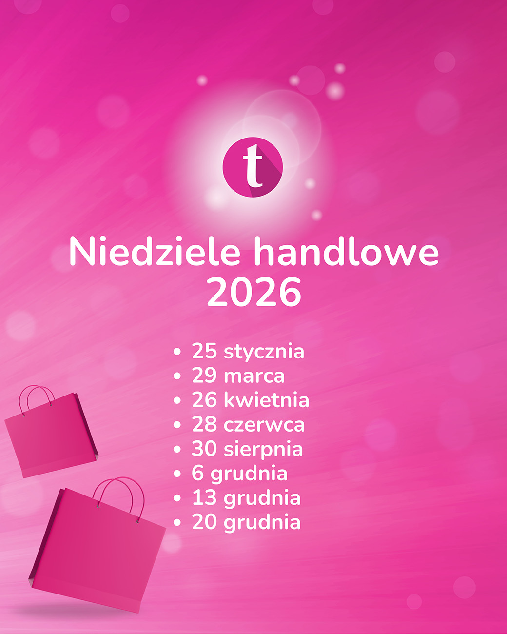 Spis niedziel handlowych w roku 2026! 🛍️